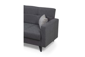 Darcia 2-seter Sovesofa 55x125 cm med Oppbevaring i Stoff - Antrasitt - Møbler - Sofaer - Sovesofaer