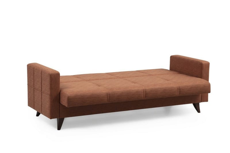Darcia 3-seter Sovesofa 55x183 cm med Oppbevaring i Lin - Terrakotta - Møbler - Sofaer - Sovesofaer