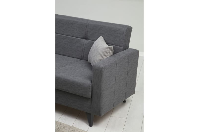 Darcia 3-seters Sovesofa 55x183 cm med Oppbevaring i Stoff - Grå - Møbler - Sofaer - Sovesofaer