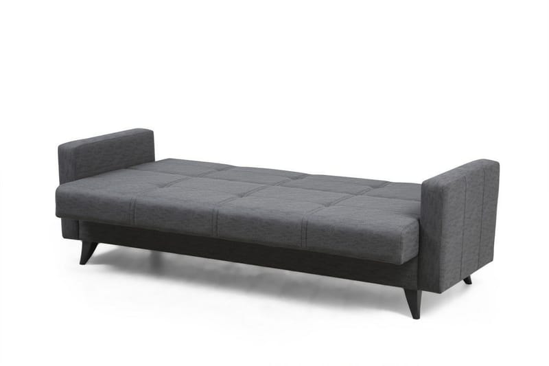 Darcia 3-seters Sovesofa 55x183 cm med Oppbevaring i Stoff - Grå - Møbler - Sofaer - Sovesofaer
