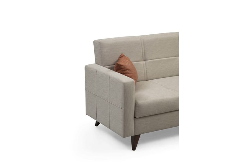 Darcia 3-seters Sovesofa 75x183 cm med Oppbevaring i Stoff - Beige - Møbler - Sofaer - Sovesofaer