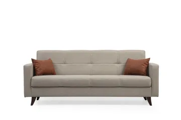 Darcia 3-seters Sovesofa 75x183 cm med Oppbevaring i Stoff - Beige - Møbler - Sofaer - Sovesofaer