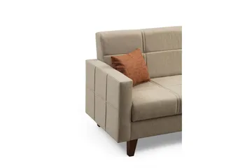 Darcia Sovesofa med Sjeselong 3-seter - Beige - Møbler - Sofaer - Sovesofaer