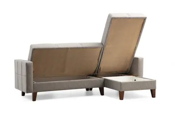 Darcia Sovesofa med Sjeselong 3-seter - Lys grå - Møbler - Sofaer - Sovesofaer