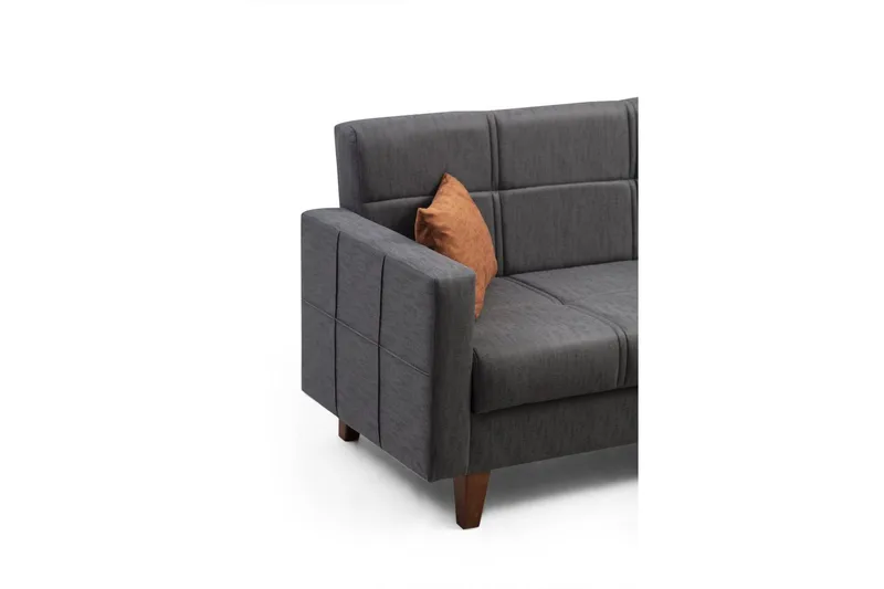 Darcia Sovesofa med Sjeselong 3-seter - Mørkegrå - Møbler - Sofaer - Sovesofaer