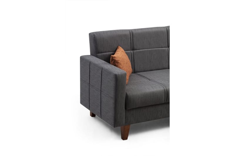 Darcia Sovesofa med Sjeselong 3-seter - Mørkegrå - Møbler - Sofaer - Sovesofaer