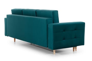 Deadra 3-seter Sovesofa 133x196 cm i Stoff - Petrol - Møbler - Sofaer - Sovesofaer