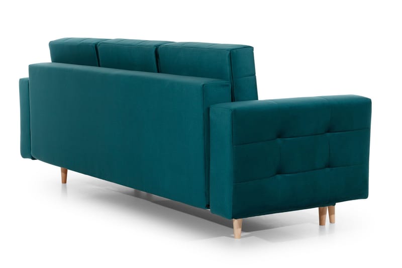 Deadra 3-seter Sovesofa 133x196 cm i Stoff - Petrol - Møbler - Sofaer - Sovesofaer