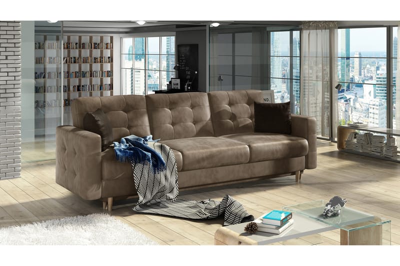 Deadra Sovesofa - Brun - Sovesofaer - 3 seters sovesofa