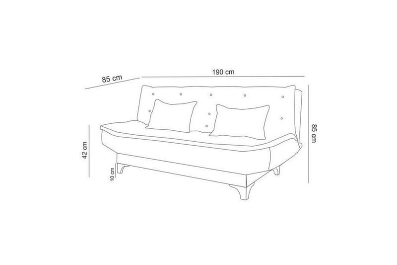 Defiglio 3-seter Sovesofa - Blå - Møbler - Sofaer - Sovesofaer