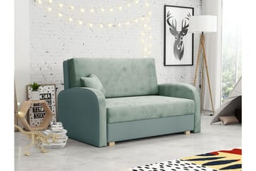 Denegal 2-seter Fremoveråpnende Sovesofa 112x196 cm med Oppbevaring i Fløyel - Mintgrønn - Møbler - Sofaer - Sovesofaer