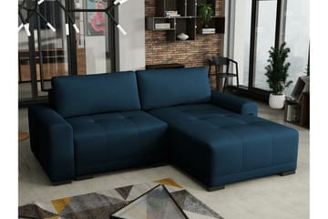 Denegal 2-seter Venstrevendt Sovesofa med Oppbevaring 130x190 cm i Stoff - Blå - Møbler - Sofaer - Sovesofaer