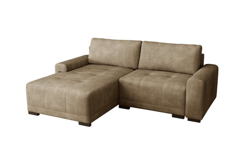 Denegal 2-seters Hjørnesovesofa - Brun - Møbler - Sofaer - Sovesofaer
