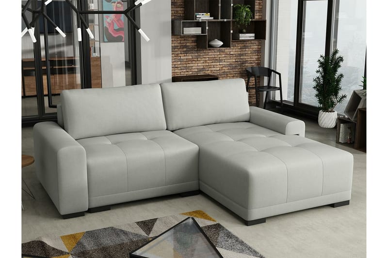 Denegal 2-seters Hjørnesovesofa - Lysegrå/Mørkegrå - Møbler - Sofaer - Sovesofaer