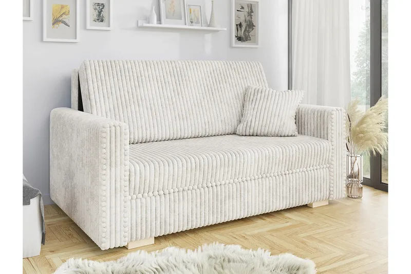 Denegal 2-seters Sovesofa - Beige/Lys Beige - Møbler - Sofaer - Sovesofaer