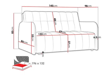 Denegal 2-seters Sovesofa - Brun - Møbler - Sofaer - Sovesofaer