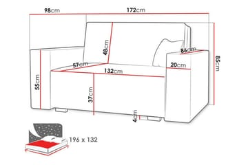 Denegal 2-seters Sovesofa - Grøn - Møbler - Sofaer - Sovesofaer