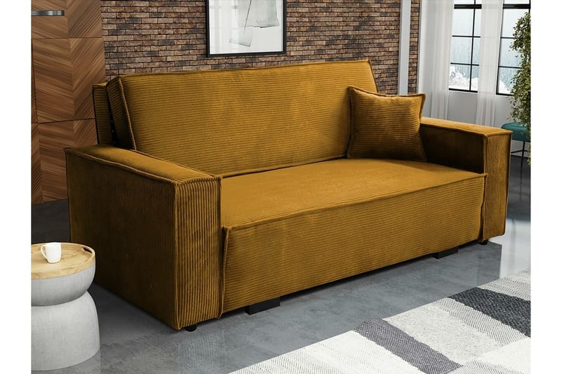 Denegal 2-seters Sovesofa - Gul - Møbler - Sofaer - Sovesofaer