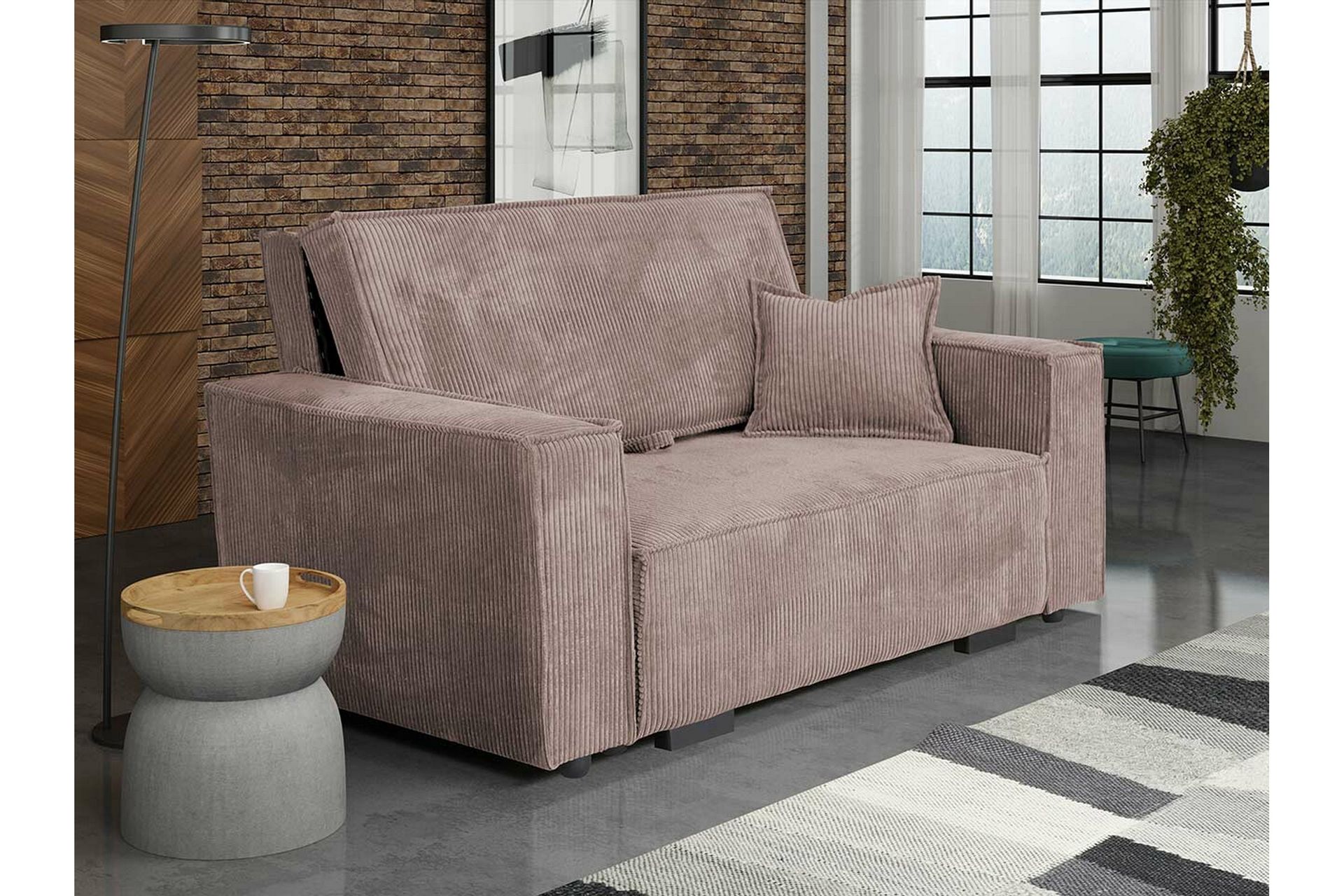 Denegal 2-seters Sovesofa - Lyse brun - Møbler - Sofaer - Sovesofaer