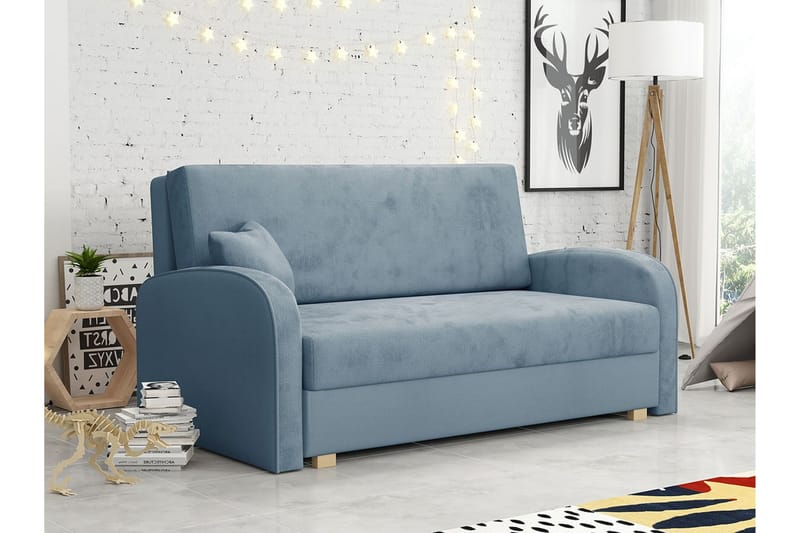 Denegal 2-seters Sovesofa - Lyseblå/Mørkeblå - Møbler - Sofaer - Sovesofaer
