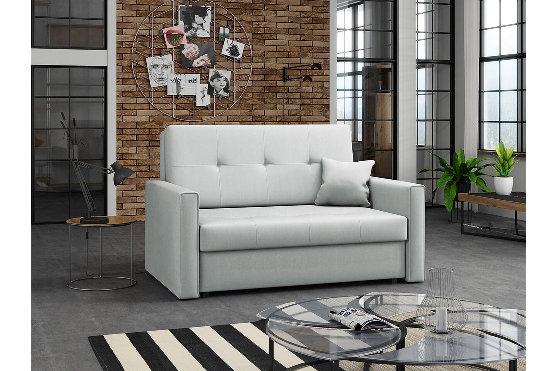 Denegal 2-seters Sovesofa - Lysegrå - Møbler - Sofaer - Sovesofaer