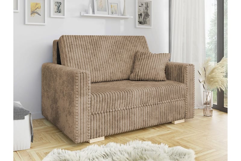 Denegal 2-seters Sovesofa - Mørk Beige/Mocca - Sovesofaer - 2 seters sovesofa