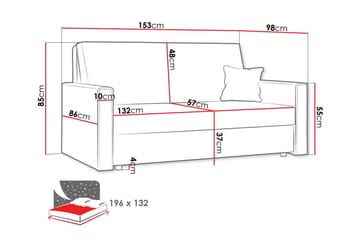 Denegal 2-seters Sovesofa - Mørkeblå - Møbler - Sofaer - Sovesofaer