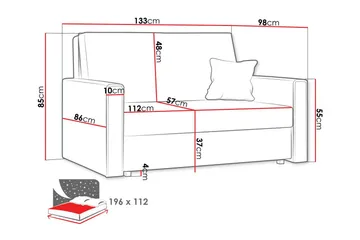 Denegal 2-seters Sovesofa - Mørkeblå - Møbler - Sofaer - Sovesofaer