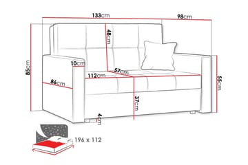 Denegal 2-seters Sovesofa - Mørkeblå - Møbler - Sofaer - Sovesofaer