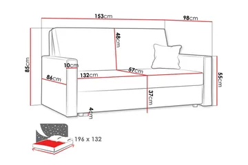 Denegal 2-seters Sovesofa - Mørkegrønn - Møbler - Sofaer - Sovesofaer