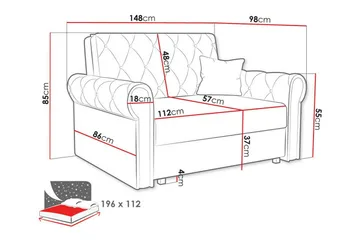 Denegal 2-seters Sovesofa - Mørkegrønn - Møbler - Sofaer - Sovesofaer