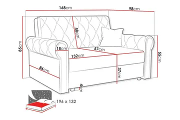 Denegal 2-seters Sovesofa - Mørkegrønn - Møbler - Sofaer - Sovesofaer