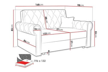 Denegal 2-seters Sovesofa - Mørkegrønn - Møbler - Sofaer - Sovesofaer