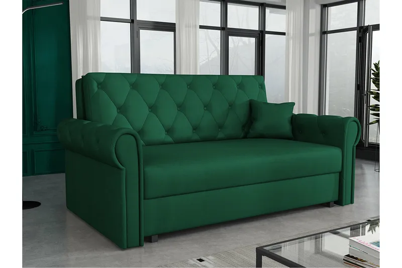 Denegal 2-seters Sovesofa - Mørkegrønn - Møbler - Sofaer - Sovesofaer