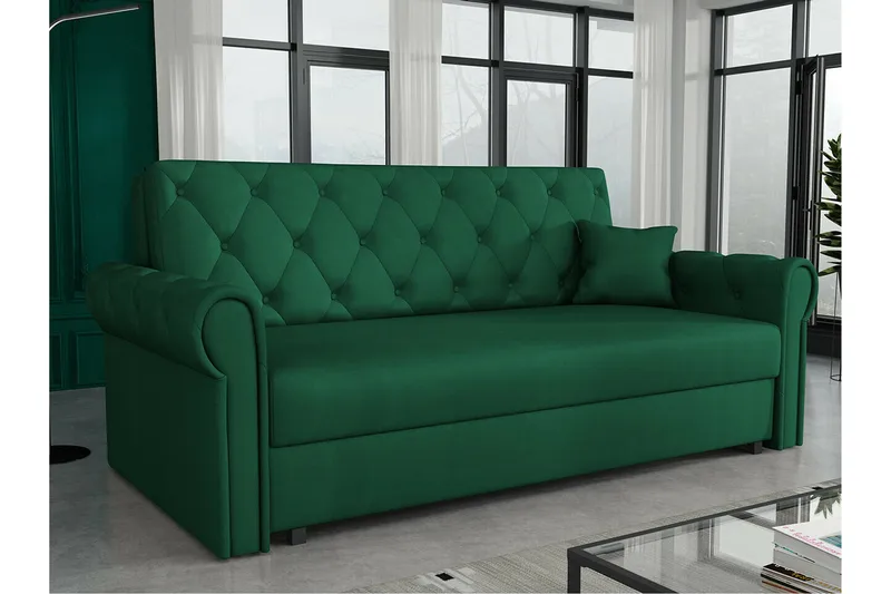 Denegal 2-seters Sovesofa - Mørkegrønn - Møbler - Sofaer - Sovesofaer