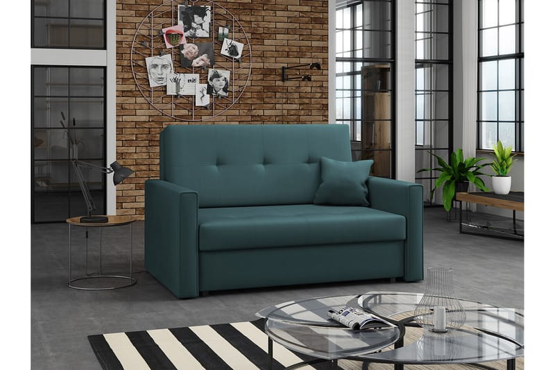 Denegal 2-seters Sovesofa - Mørkegrønn/Blå - Møbler - Sofaer - Sovesofaer