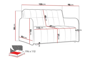 Denegal 2-seters sovesofa - Møbler - Sofaer - Sovesofaer