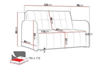 Denegal 2-seters sovesofa - Møbler - Sofaer - Sovesofaer