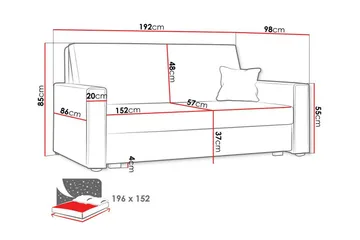 Denegal 2-seters sovesofa - Møbler - Sofaer - Sovesofaer