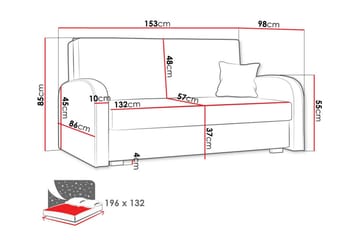 Denegal 2-seters sovesofa - Møbler - Sofaer - Sovesofaer