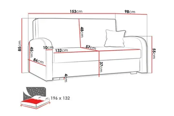 Denegal 2-seters sovesofa - Møbler - Sofaer - Sovesofaer