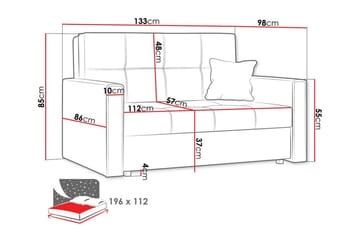 Denegal 2-seters Sovesofa - Møbler - Sofaer - Sovesofaer