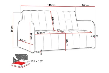 Denegal 2-seters sovesofa - Møbler - Sofaer - Sovesofaer