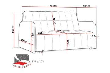 Denegal 2-seters sovesofa - Møbler - Sofaer - Sovesofaer