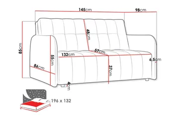 Denegal 2-seters sovesofa - Møbler - Sofaer - Sovesofaer