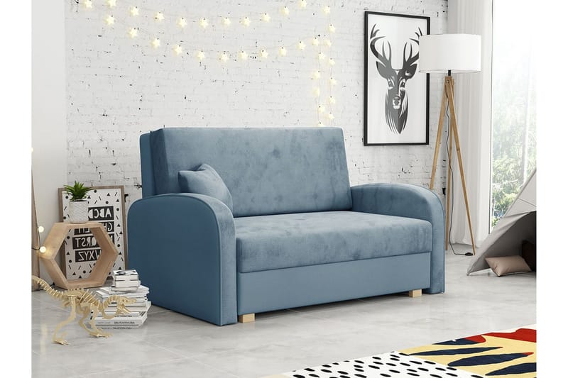 Denegal 2-sits Bäddsoffa Light Blue/Dark Blue - Møbler - Sofaer - Sovesofaer