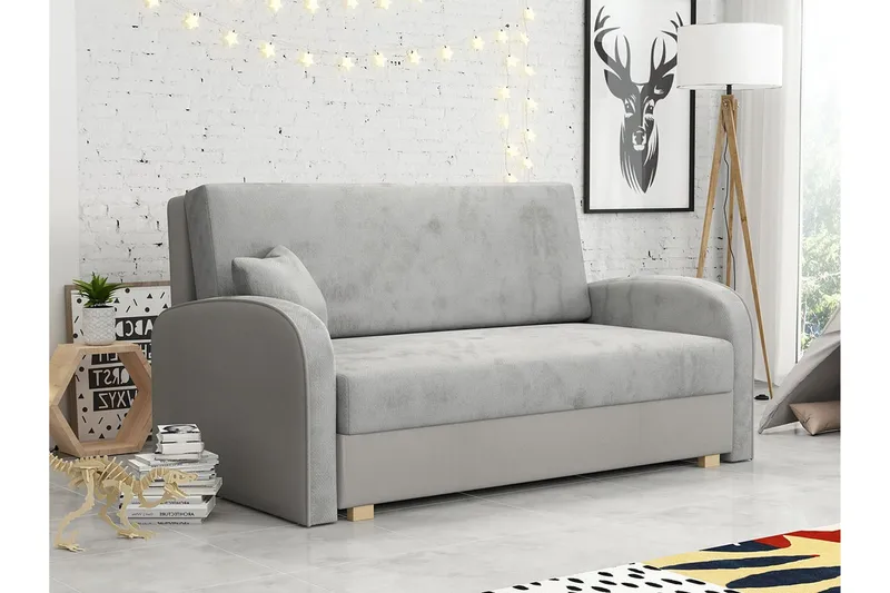 Denegal 2-sits Bäddsoffa Light grey/Dark grey - Møbler - Sofaer - Sovesofaer