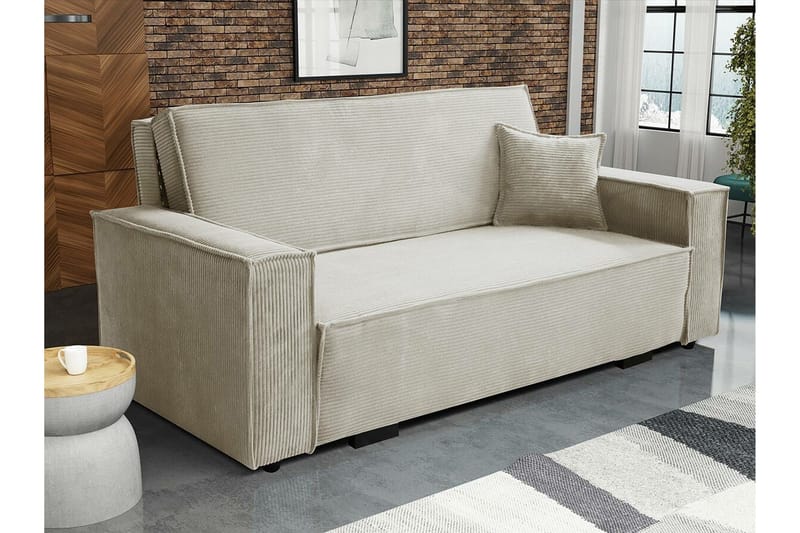 Denegal 2-sits Bäddsoffa NO_BRAND beige - Møbler - Sofaer - Sovesofaer