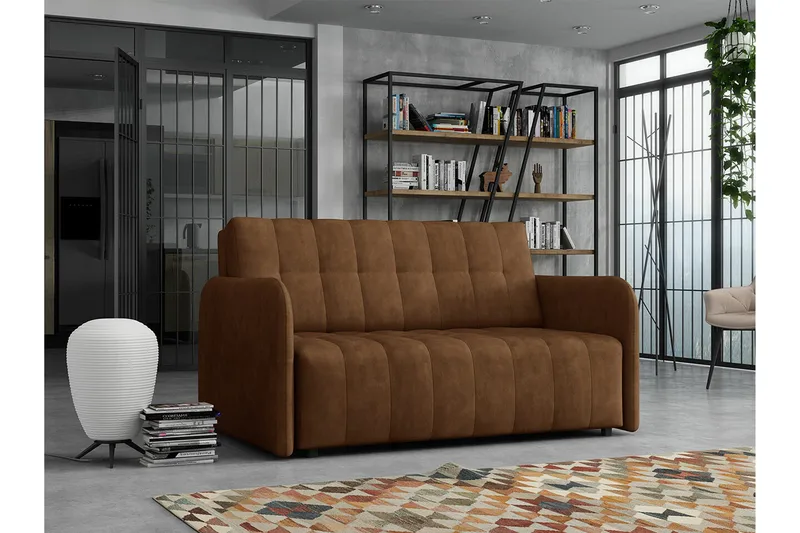 Denegal 2-sits Bäddsoffa NO_BRAND Brown - Møbler - Sofaer - Sovesofaer