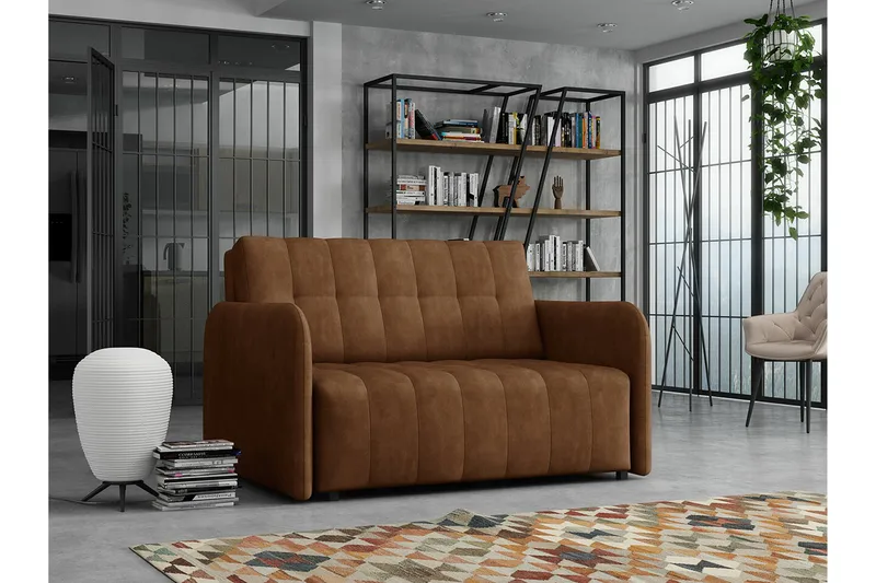 Denegal 2-sits Bäddsoffa NO_BRAND Dark brown - Møbler - Sofaer - Sovesofaer